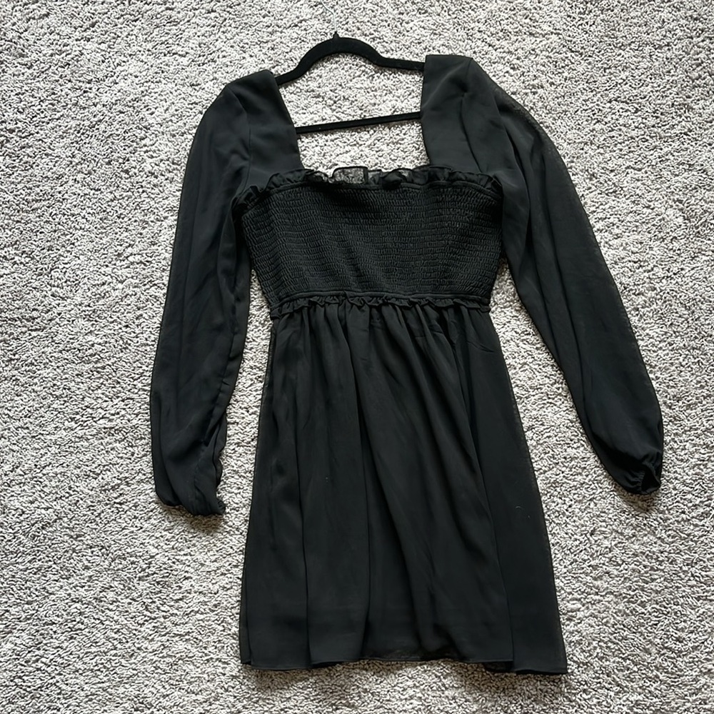 Altar'd State Black Long Sleeve Dress
